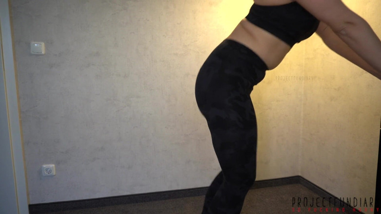 Projectsexdiary: Tight yoga pants girl gets hot creampie