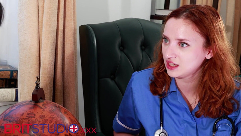Brit Studio: Brunette Nurse Gets Anal Fisted by Redhead Nurse