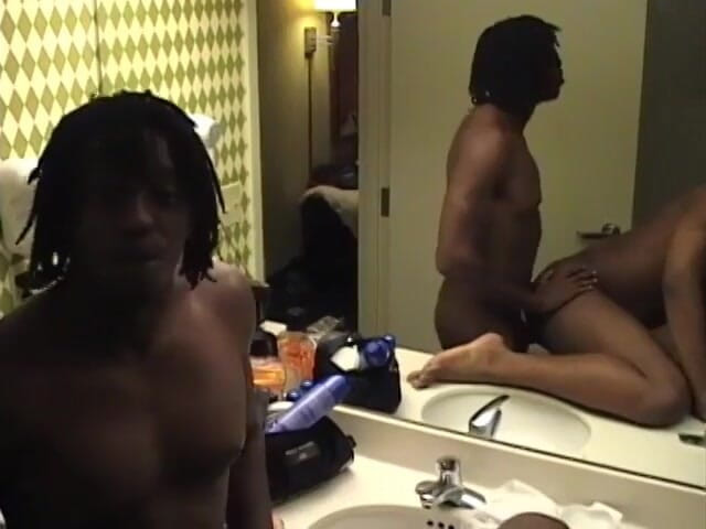 Gays Case: Ripped black stud fucks his gay lover in the bathroom