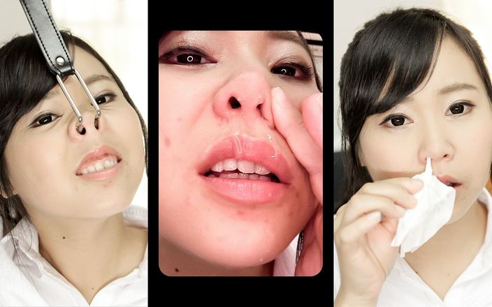 Japan Fetish Fusion: Pleading to Admiring Karin Yanagawa Nose and Runny Nose