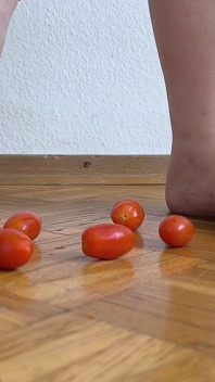 Huge Legs Vs. Cherry Tomatoes