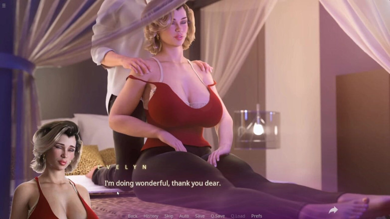 Future Money Man: Stepmom Showing Her Boobs Cleavage and She Gets Massage