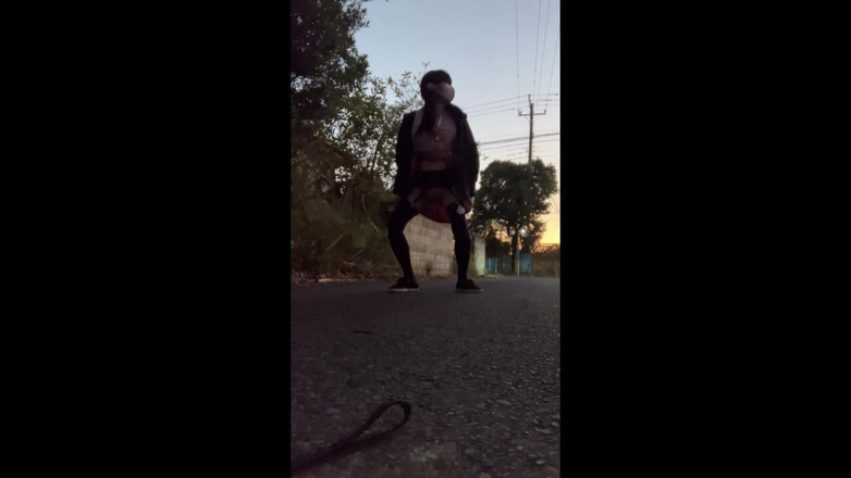 megu2002: Entraînement indépendant n° 22, exposition, promenade sur la route au crépuscule