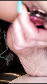 Sperm Drain #3. Blonde Pornstar Bitch Drains Cum Down the Toilet. Anal Creampie. Behind Camera. Uncensored. Cum in My Ass.