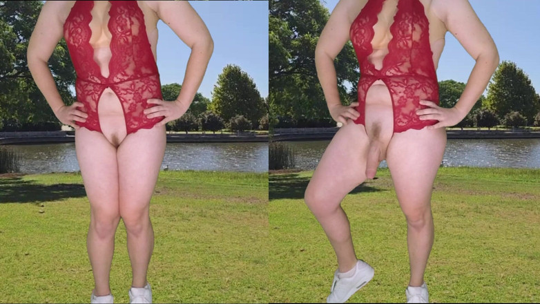 Lucas Nathan King: Kelipan batang awam shemale yang digantung