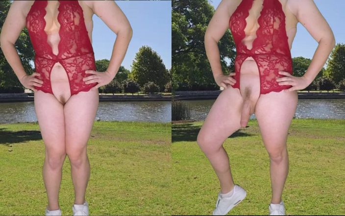 Lucas Nathan King: Expunere de pulă publică cu o transsexuală atârnată