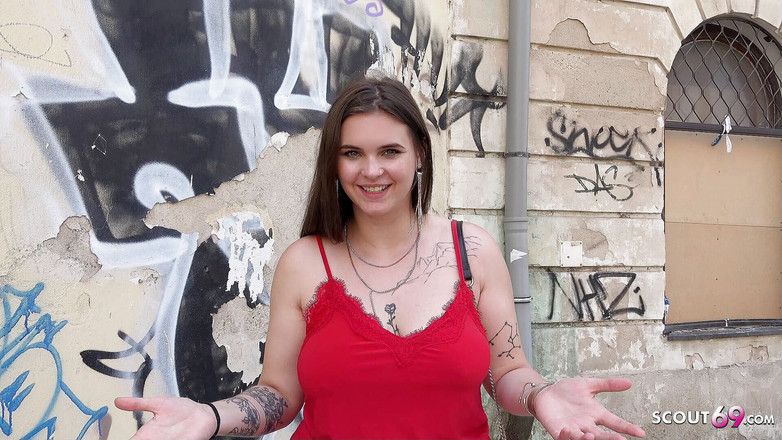 German Scout: German scout - Curvy big natural tits teen Taylee Wood seduce...