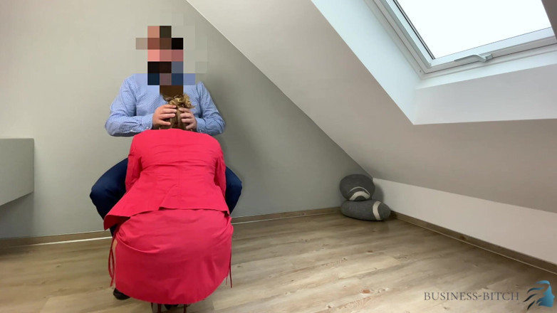 Business Bitch: Secretary cock ride with juicy creampie