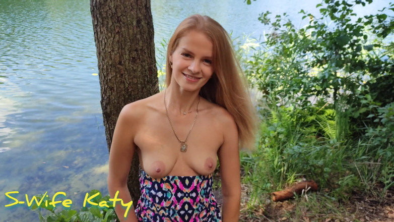 S-Wife Katy: Casual Sex with a Stranger on a Forest Lake with...