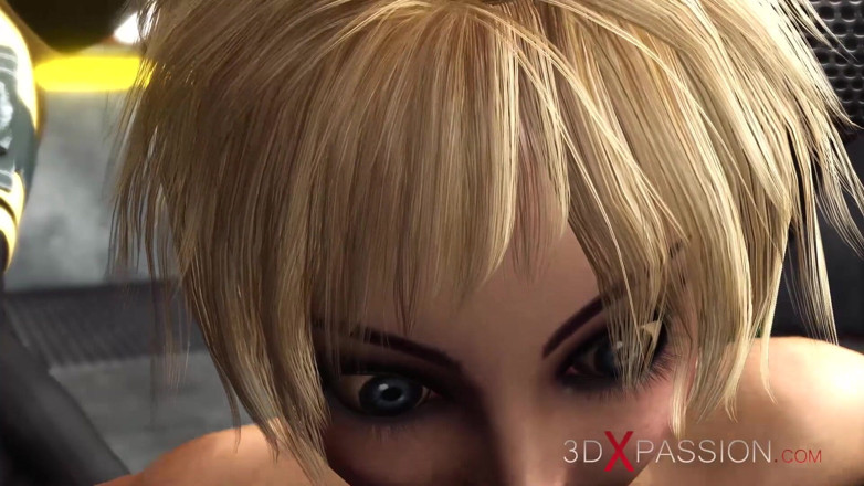 3dxpassion: Alien sex! A hot super blonde gets fucked by Anubis...