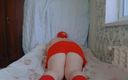 Ladyboy Kitty: Red Mini Skirt Big White Ass Shemale Boy Sissy Big...