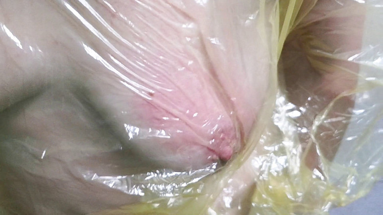 Bouncy Tits Action: ホイルに包まれたおっぱいを揉みしだく