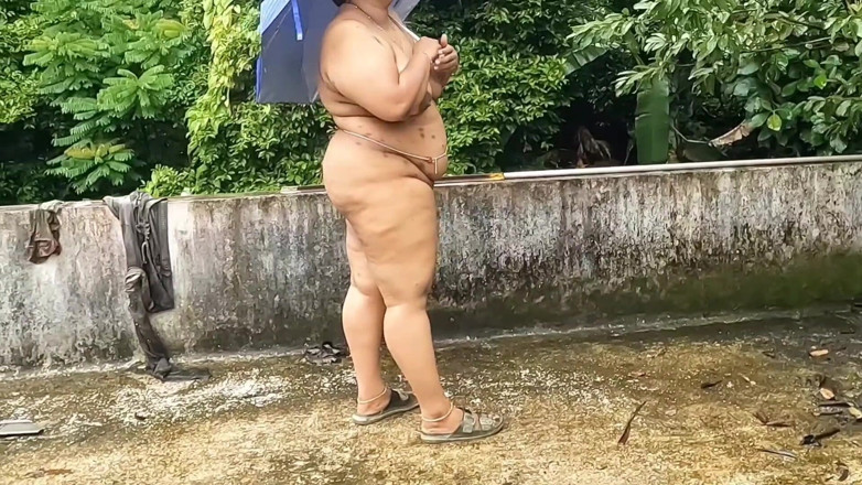 Anne Ipe: Big Boobs and Ass Exposed on a Rainy Day, Beautiful...