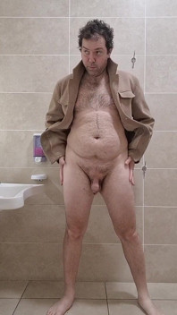 All Naked in Pubblic Bathroom