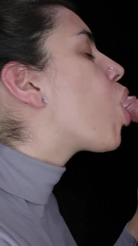 Grey Turtleneck Facial