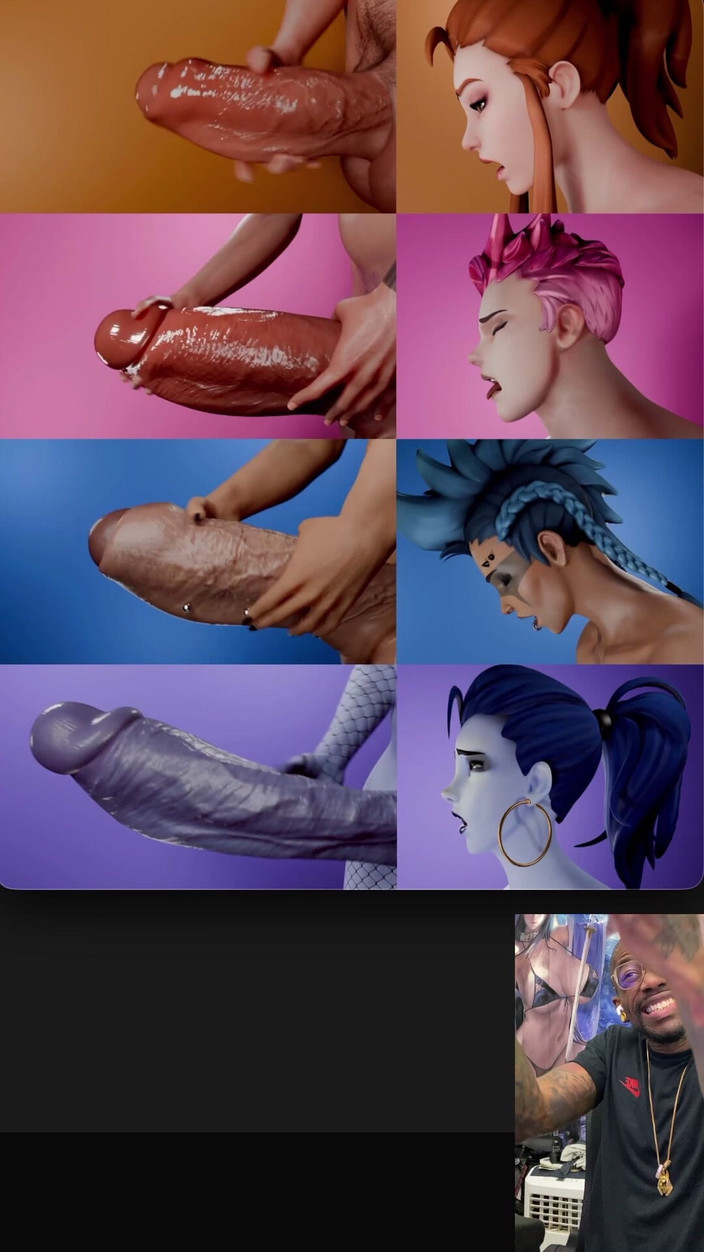 L6RD7BLU3 FUTA: 多个守望先锋变性荡妇同时撸管和高潮