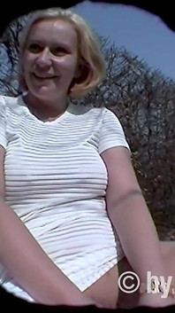 Without Panties Outside in the Park