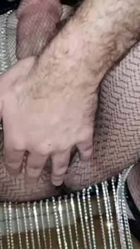 Dani Cums Big in Sexy Black Fishnet