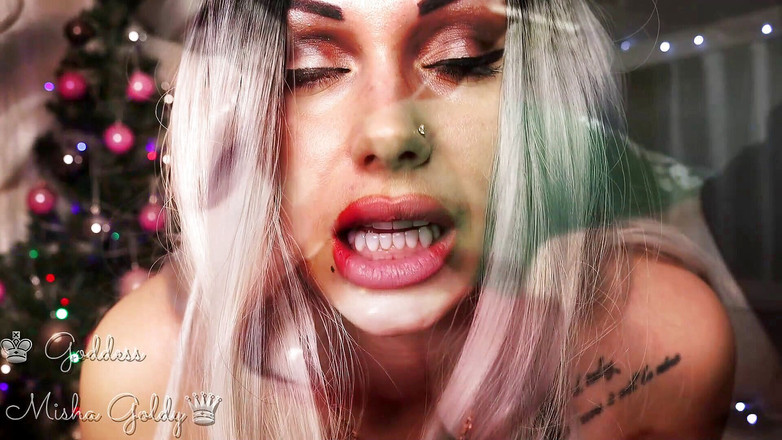 Goddess Misha Goldy: NLP și ASMR - muistă declanșează! Suge! Rândunică! Linge! Adânc! Gag! Sărut!...