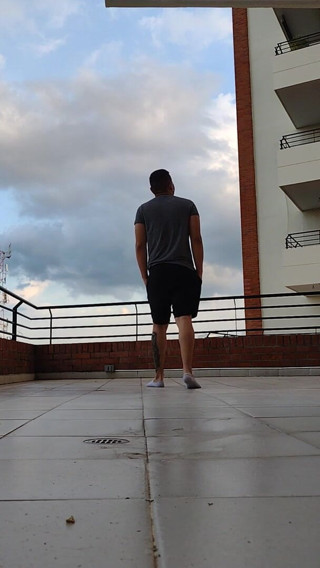 Tomas Styl: Latino Shows His Socks Outdoor - Big Feet
