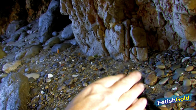 Big Boobs at Play: Busty tattooed babe banged rough on the rocks by the...