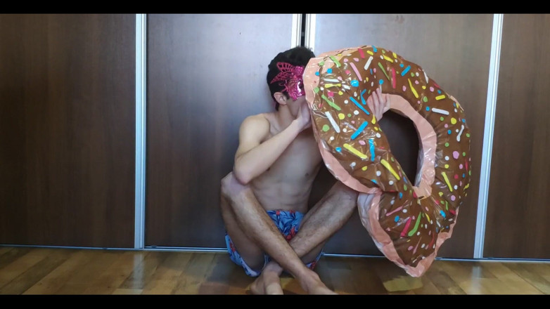 Floatie Boy: Blowing up My Inflatable Donut Fast!
