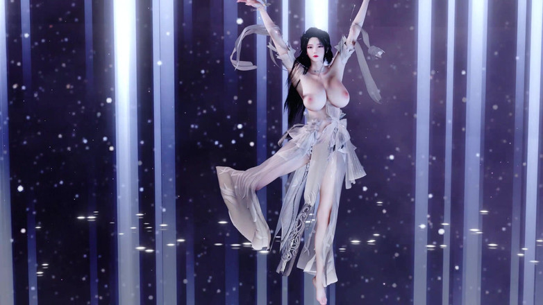 MikuMotion: Starověký styl; Hanfu; Erotický přitažlivost; Chvějící se prsa; Bosé nohy