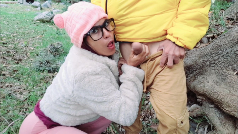Lady: Big-breasted, Big-assed MILF Sucking a Perverted Old Man's Cock and...
