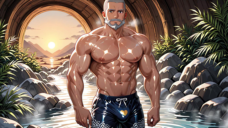 Erotic Man: Ai 色情肌肉男混合软核隆起