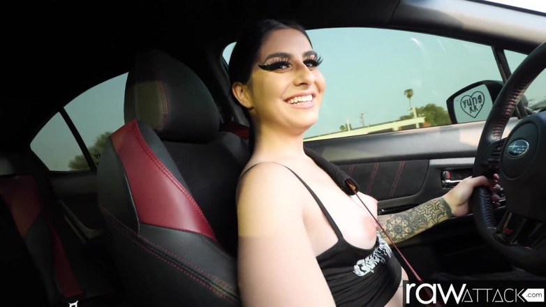 Spizoo: Car fuck interview with petite Kaitlyn Katsaros