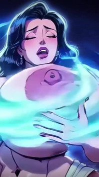 Cewek seksi ai kartun dengan toket besar lagi gemetar