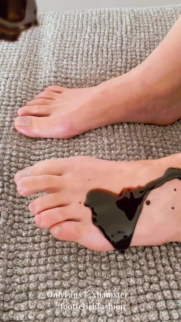 FootFetishFashion: Foot massage with chocolate, part 1/2