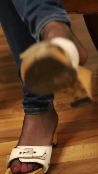 Worn Heels, Soft Soles - Slow Dangling in Stockings