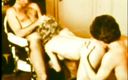 Vintage Usa: Hairy blonde fucks in wild threesome bang