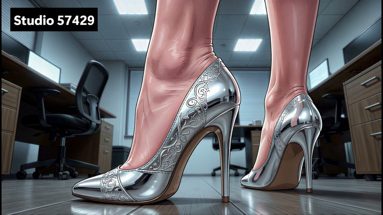 Studio 57429: Fai l'amore con i piedi nudi della segretaria gigantessa