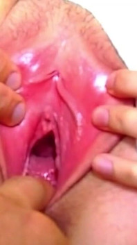 Mature Brunette Stretched Wide by Skilled Fingers Dripping Wet