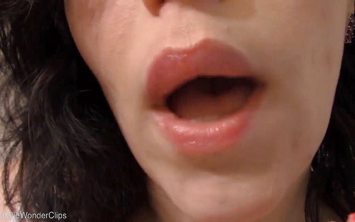 Natalie Wonder: Glossy lips so wet &amp;amp; juicy - dirty talking lips tease
