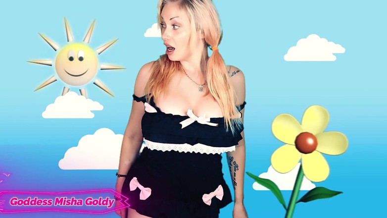 Goddess Misha Goldy: Ordenha seu pau mais rápido, padrasto e me fode pelo...