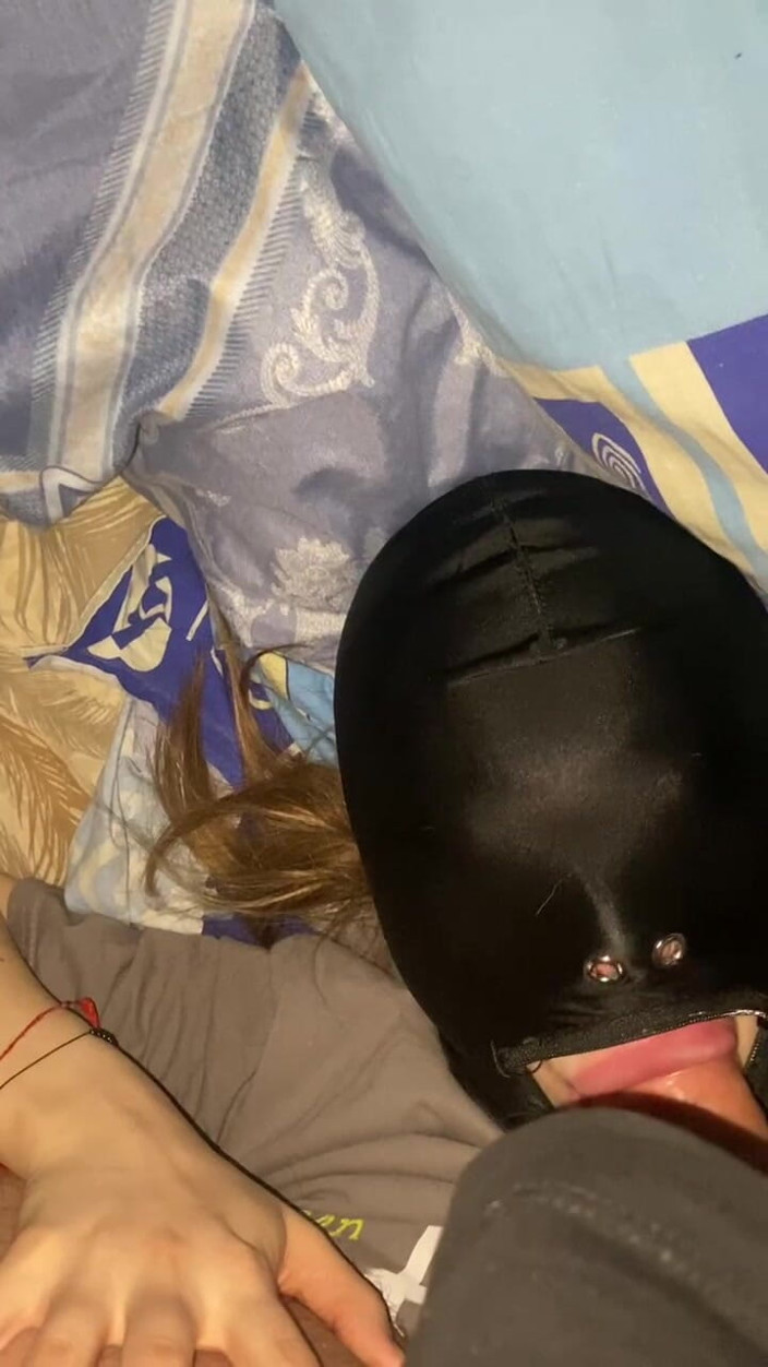 Cumqueen6914: Hard in a Mask with Licking the Anus