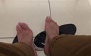 Manly foot: Public Toilet - Testing to See if the Guy in the...