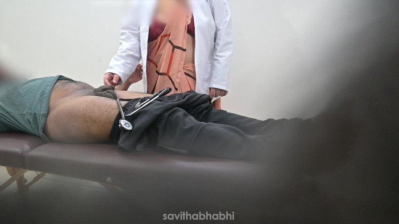 savithabhabhi: Lady Doctor Checking Patient in Hospital