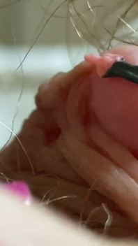 Big clit giantess with model train people extreme close up