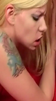 Blonde Babe Deepthroats Throbbing Cock and Fingers Dripping Pussy