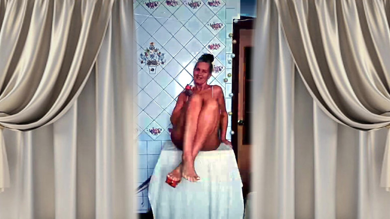 Lukerya: Hot Housewife Lukerya Teases with Her Hips and Feet in...