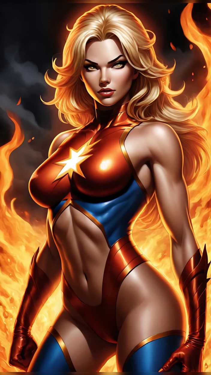LustRender: Nudo blaze vanguard con coraggio aura