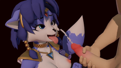 Velvixian 3 Furry: Krystal pijpbeurt (harige seks)