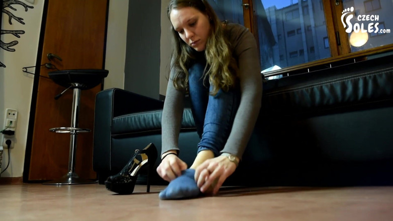 Czech Soles - foot fetish content: Trying high heels on her sexy feet