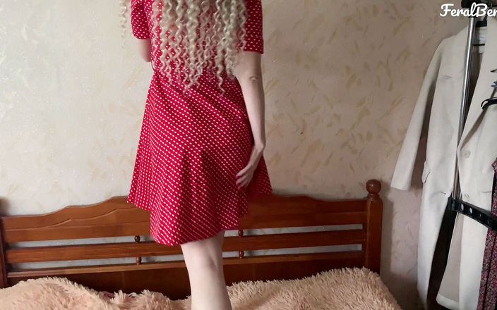 Feral Berryy: 赤いドレスの白いお尻が大好き肛門/ FeralBerryy
