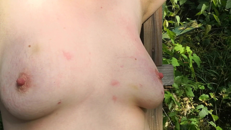 Bouncy Tits Action: A day in the woods - tit whipping