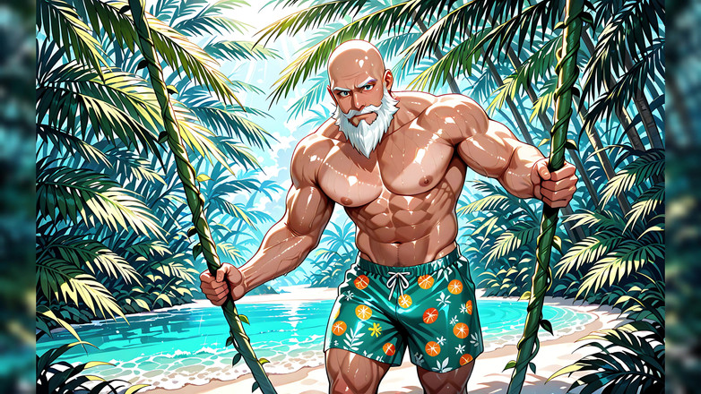 Erotic Man: Bonito careca velho sem camisa